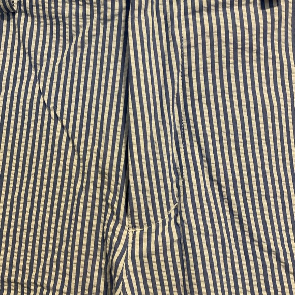 Vtg JCP Men 38x35 Blue Pinstripe 100% Cotton Seersucker Coastal Preppy Pants - Picture 8 of 8